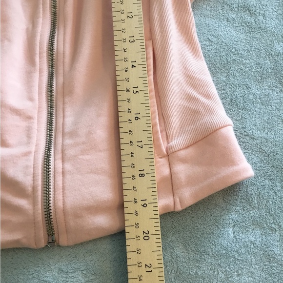 H by HALSTON Pink jacket size 16 full off-set zipper, long sleeve.Asymmetrical - Picture 7 of 11